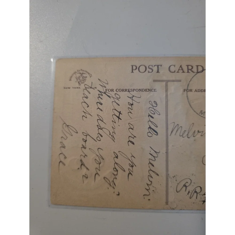 Vintage 1900's Ellen Clapsaddle Halloween‎ Postcard Children Bobbing For Apples